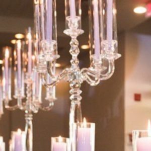 Five-Arm Crystal Candelabra